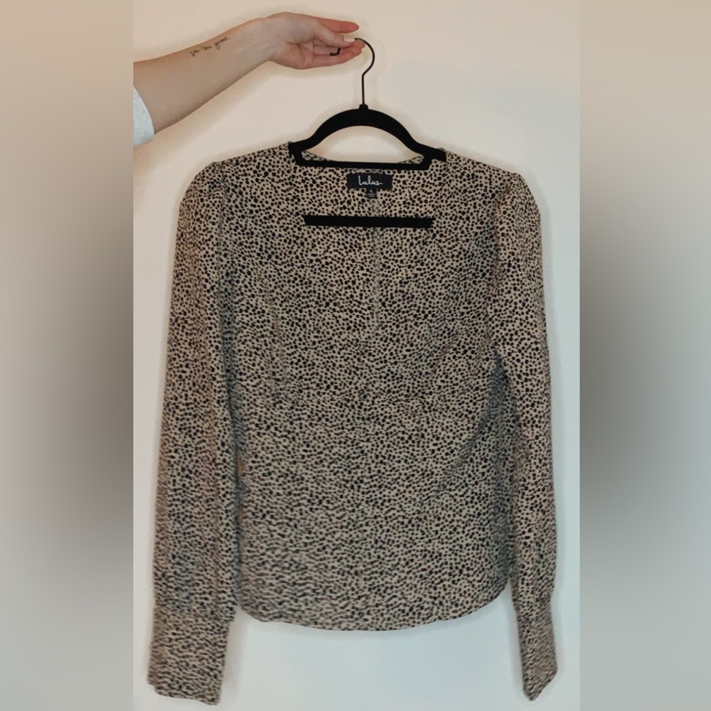 Lulus Patterned Blouse - Picture 3 of 3